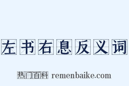 左书右息反义词是什么意思的图片